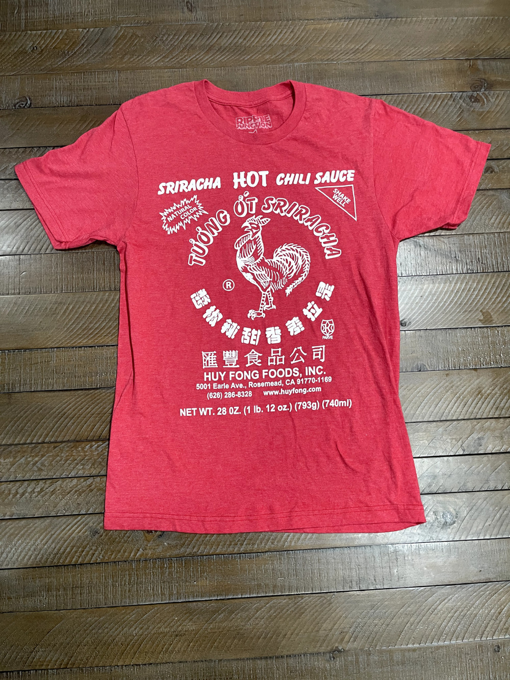 Ripple Junction Sriracha Hot Chili Sauce T-Shirt SMALL